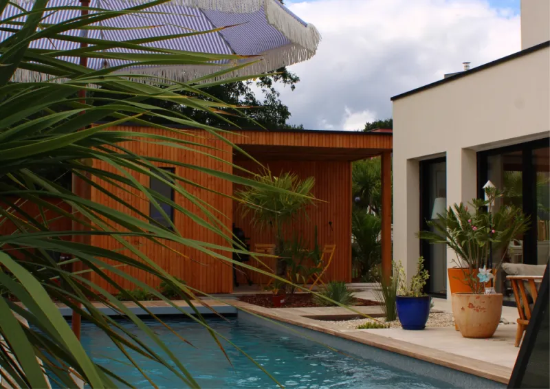 Aménagement d'un poolhouse à Pleumeleuc