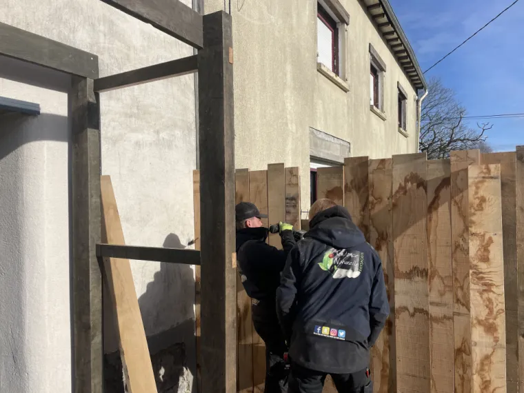 Création d'une clotûre en bois à Bédée, Pleumeleuc, Tendance Naturelle