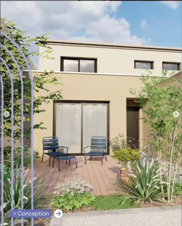 Aménagement de jardin avec touche de végétale à Pleumeleuc