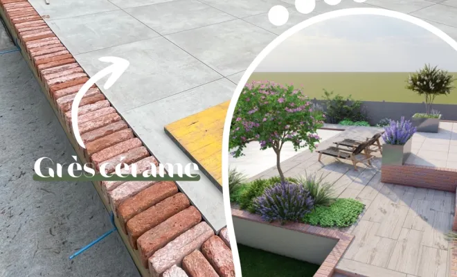 Aménagement d'une terrasse en grès cérame à Rennes