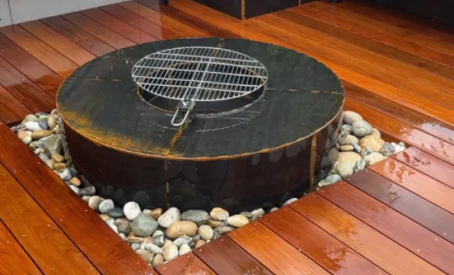 Aménagement d'un brasero à Saint-Aubin-d'Aubigné