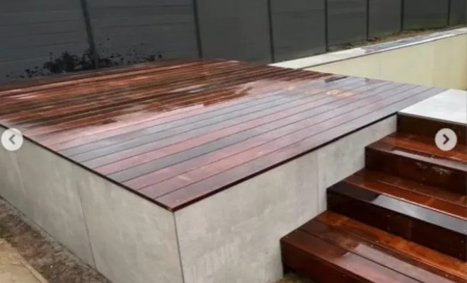 Aménagement d'une piscine et de terrasses à Pacé, Pleumeleuc, Tendance Naturelle