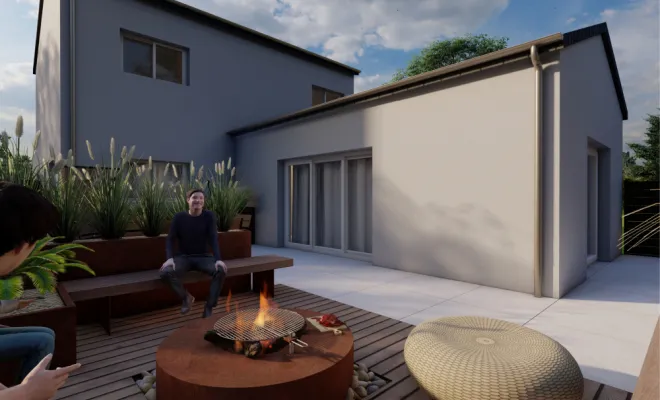 Conception d'une piscine et d'une terrasse à Saint-Aubin-d'Aubigné