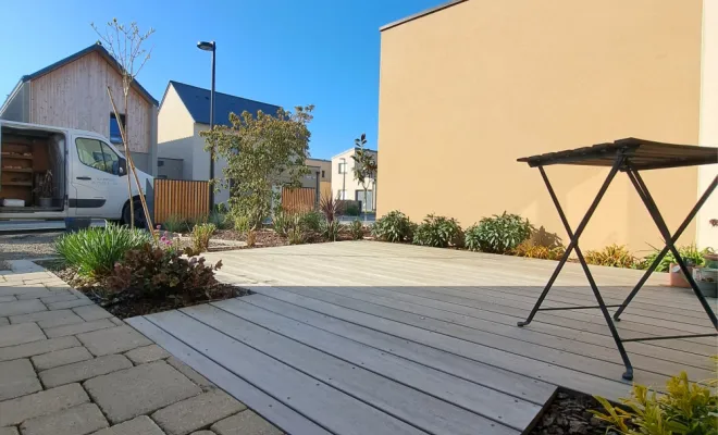 Aménagement complet d'un petit jardin à Pacé
