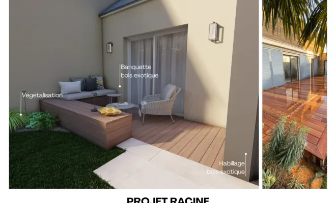 Conception d'un aménagement pour un petit jardin  à Bédée