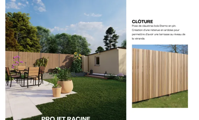 Conception d'un aménagement pour un petit jardin  à Bédée