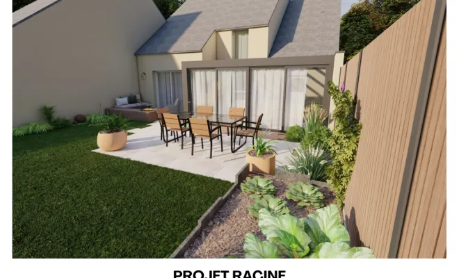Conception d'un aménagement pour un petit jardin  à Bédée
