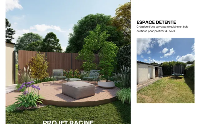 Conception d'un aménagement pour un petit jardin  à Bédée