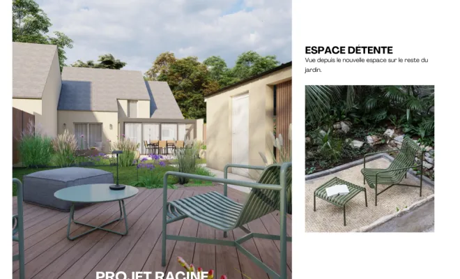 Conception d'un aménagement pour un petit jardin  à Bédée